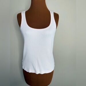 Chico's Classic Ribbed Light Pink Tank Top Cotton Size Small